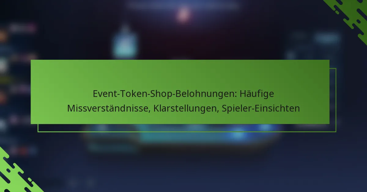 Event-Token-Shop-Belohnungen: Häufige Missverständnisse, Klarstellungen, Spieler-Einsichten