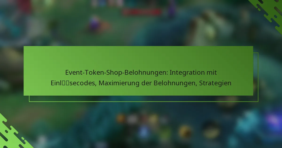 Event-Token-Shop-Belohnungen: Integration mit Einlösecodes, Maximierung der Belohnungen, Strategien